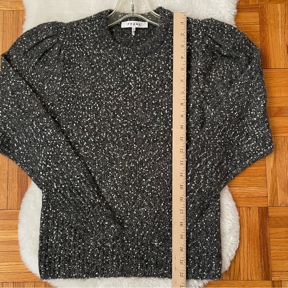 FRAME Sequin Sweater Smoke Heather - Picture 10 of 10